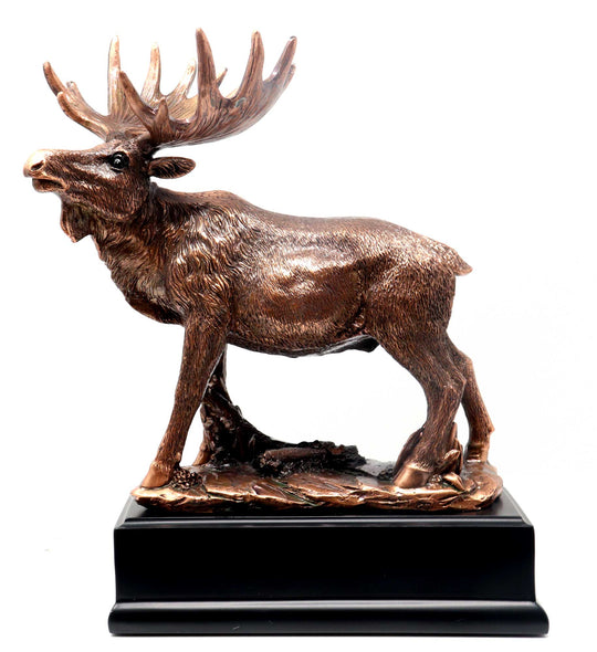 Bronze Look North American Moose Figure | Statue