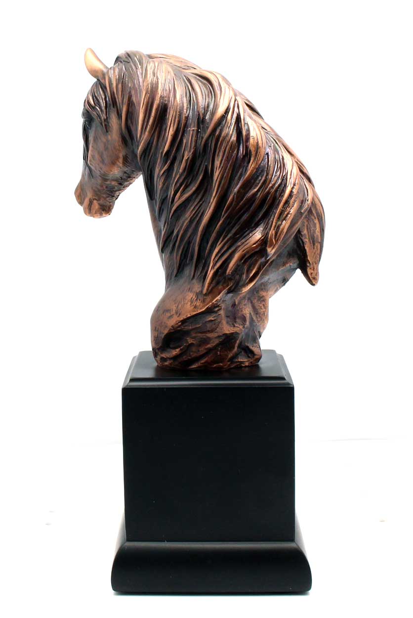 Load image into Gallery viewer, 9&amp;#39; Horse Bronze Bust Figurine | Statue | Sculpture

