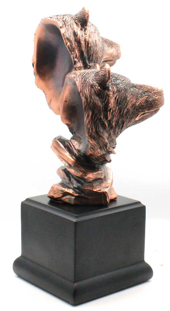 Double Bronze Bear Figurine | Statue