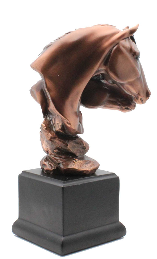 Load image into Gallery viewer, 2 Bronze Horse Head Statue - Figurine
