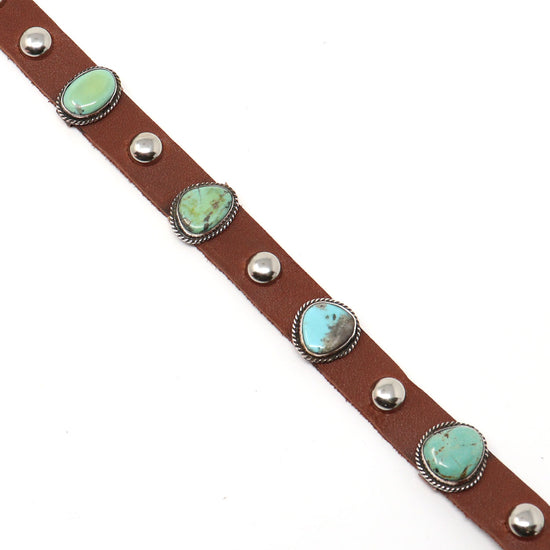 Load image into Gallery viewer, Turquoise and Silver Dog Collar by Dan Martinez
