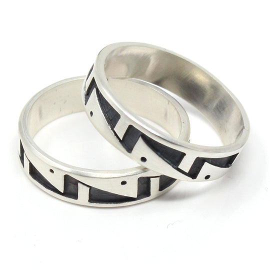 Hopi Silver Ring  - Waves