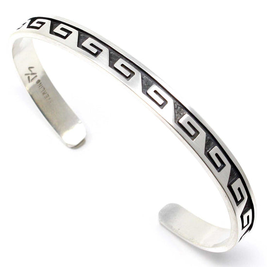 Silver Hopi Bracelet - Clouds