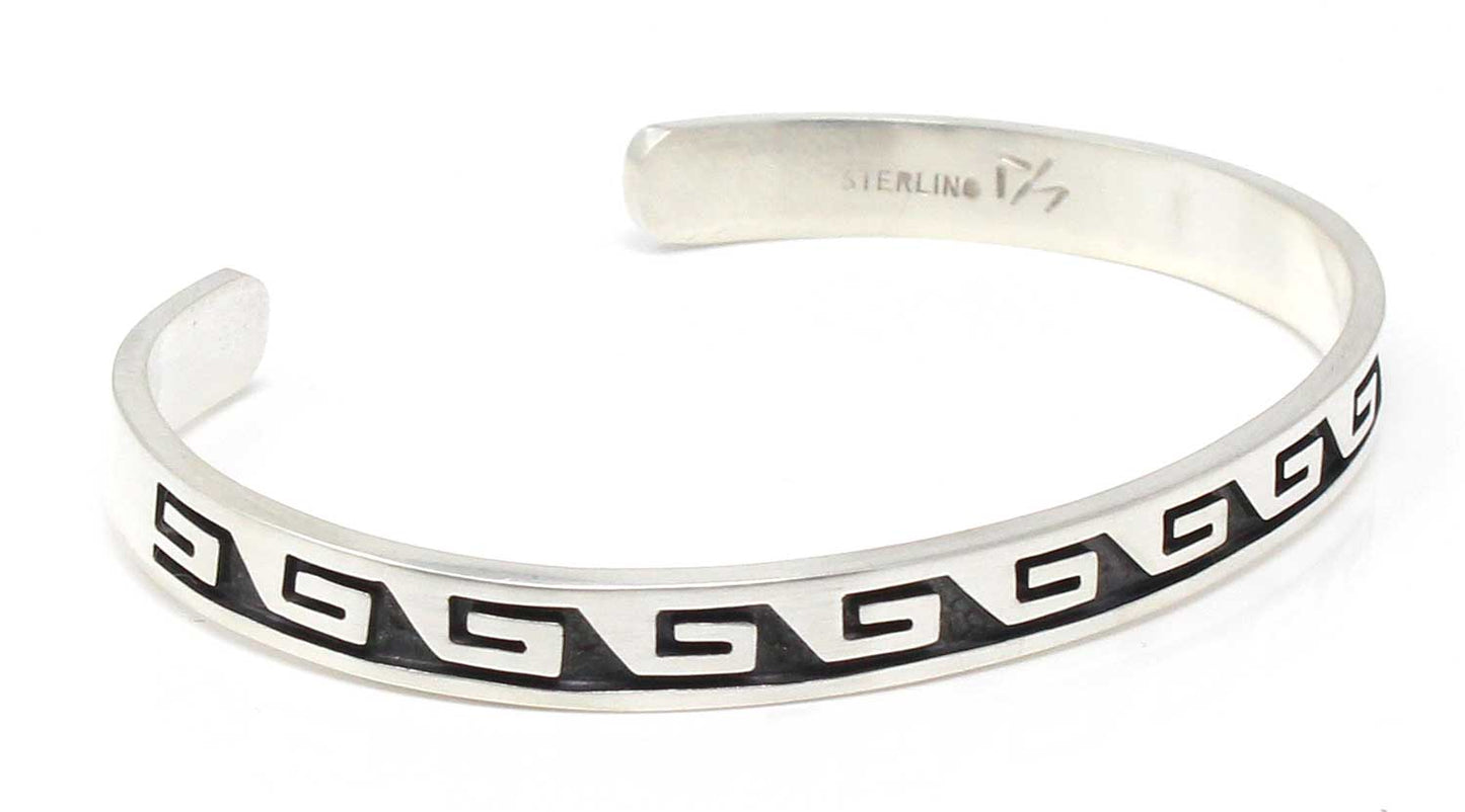 Silver Hopi Bracelet - Clouds