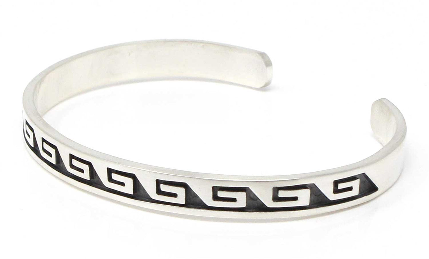 Silver Hopi Bracelet - Clouds