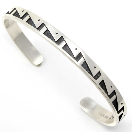 Silver Hopi Bracelet - Water