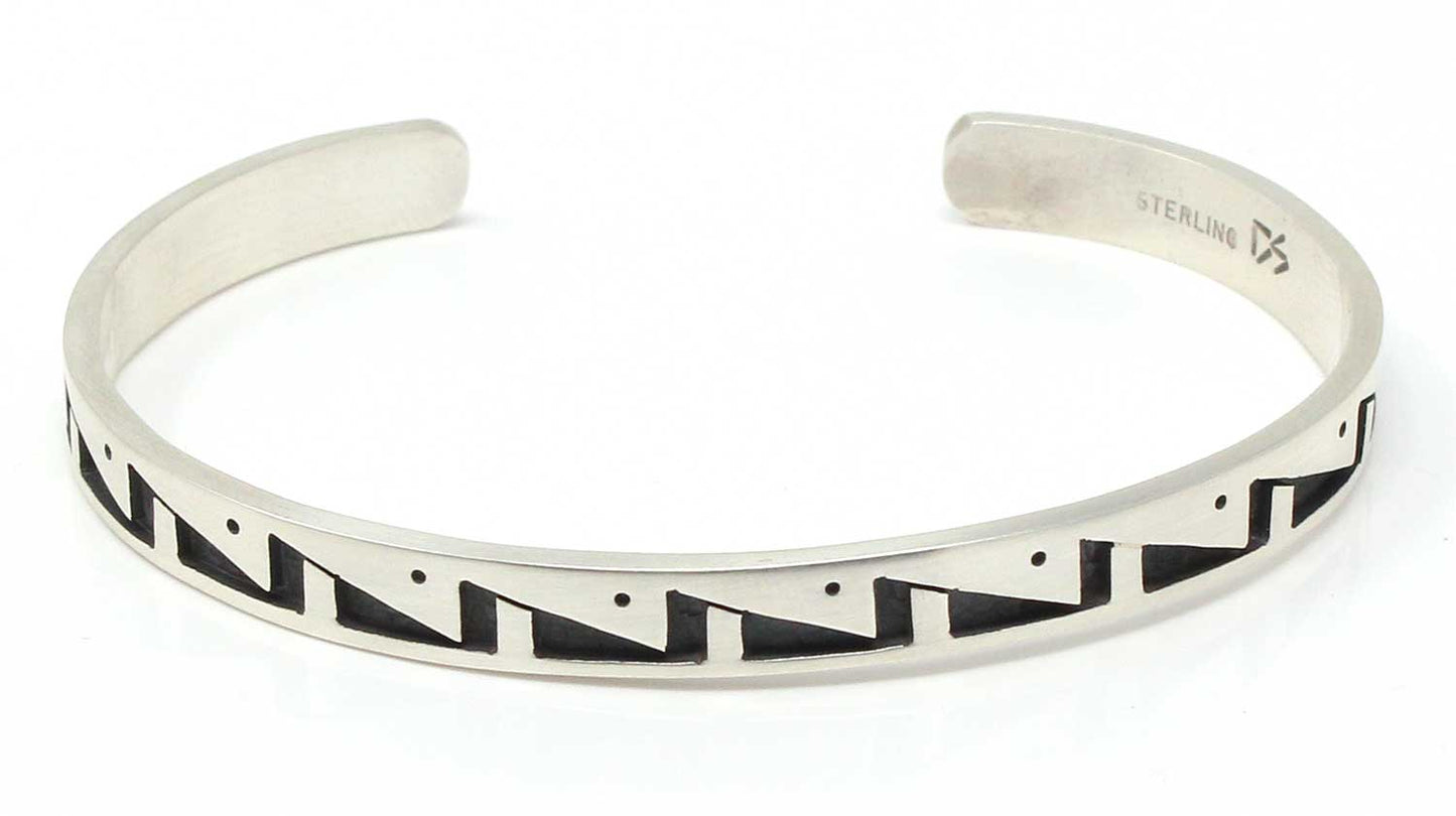 Silver Hopi Bracelet - Water