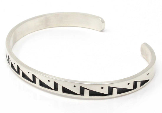 Silver Hopi Bracelet - Water