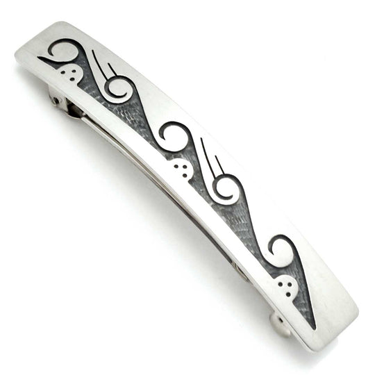 3" Hopi Barrette - Snow, Clouds, Rain, Waves