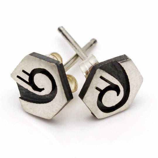 1/4" Hexagonal Hopi Earrings