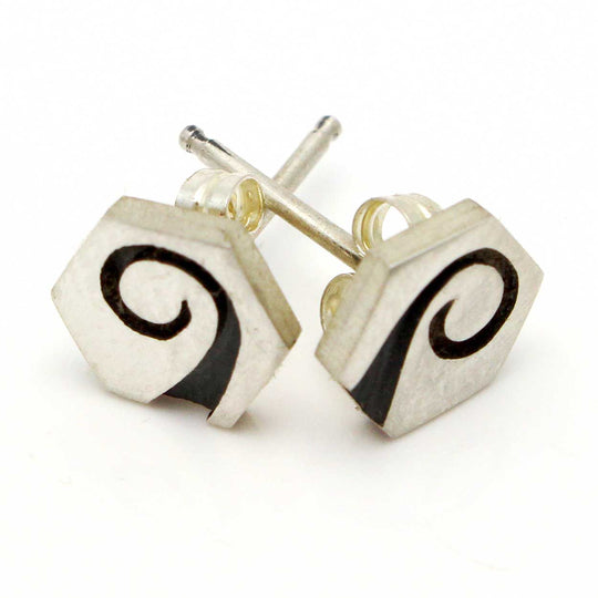 1/4" Hopi Post Earrings - Water