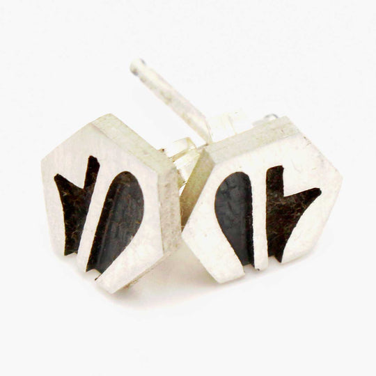 1/4" Hopi Post Earrings - Water