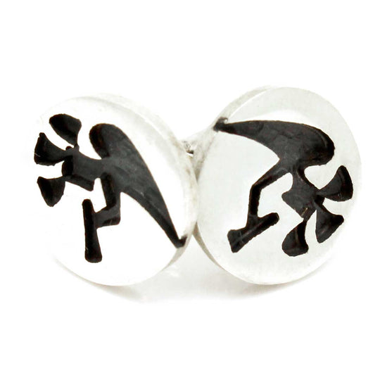 3/8" Round Hopi Earrings - Kokopelli