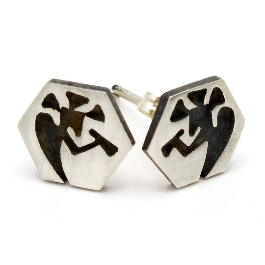 3/8" Hopi Earrings - Kokopelli