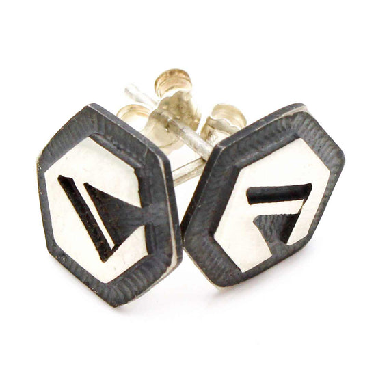 Load image into Gallery viewer, 3/8&amp;quot; Hopi Post Earrings - Water
