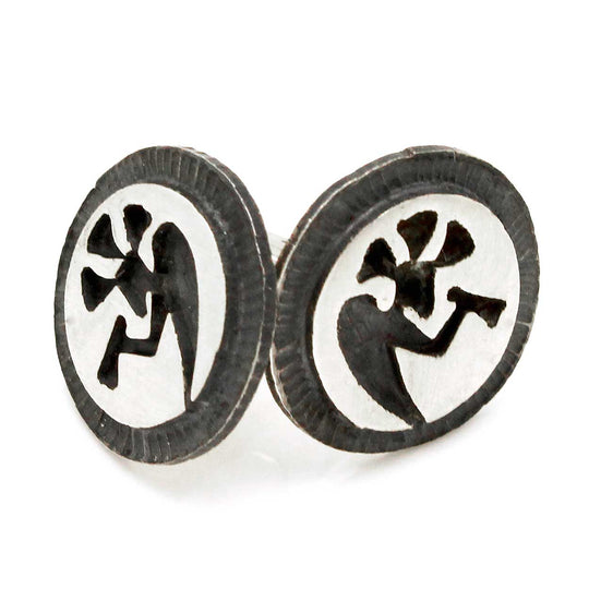 1/2 Hopi Post Earrings - Kokopelli