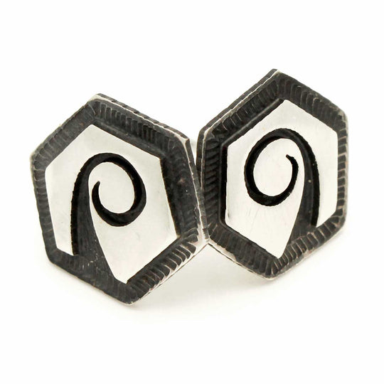 1/2" Hopi Post Earrings - Water