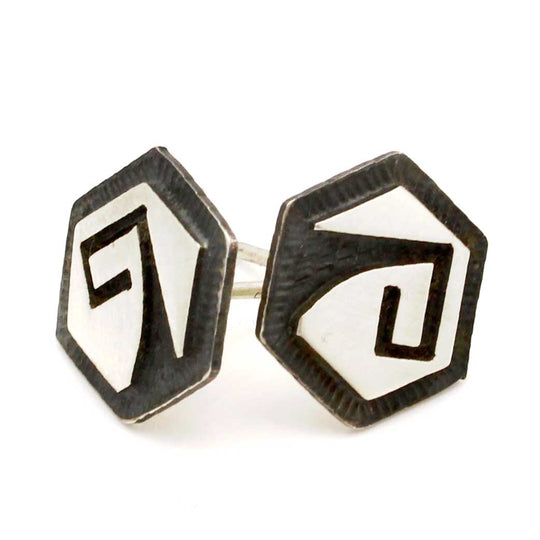 1/2" Hopi Post Earrings - Clouds