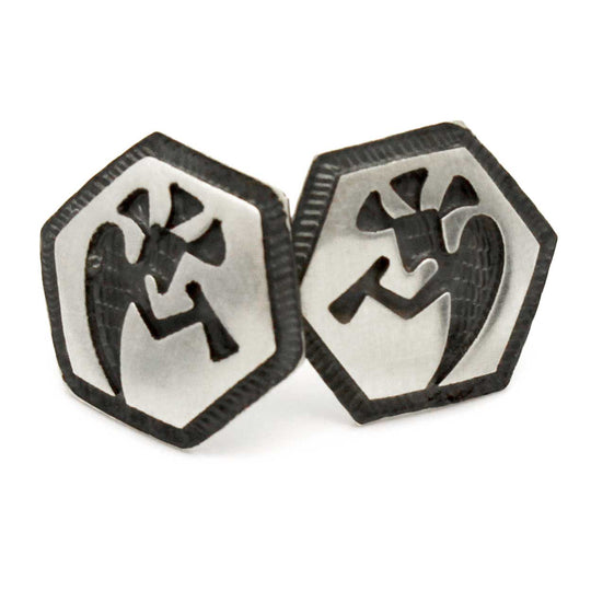 5/8" Hopi Post Earrings - Kokopelli