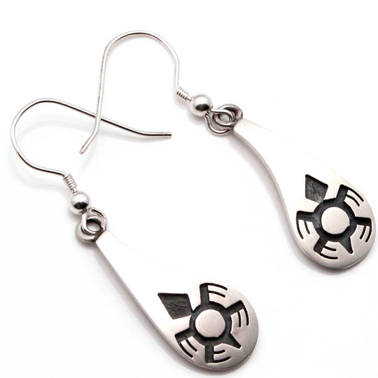 1" Hopi Silver Turtle Earrings