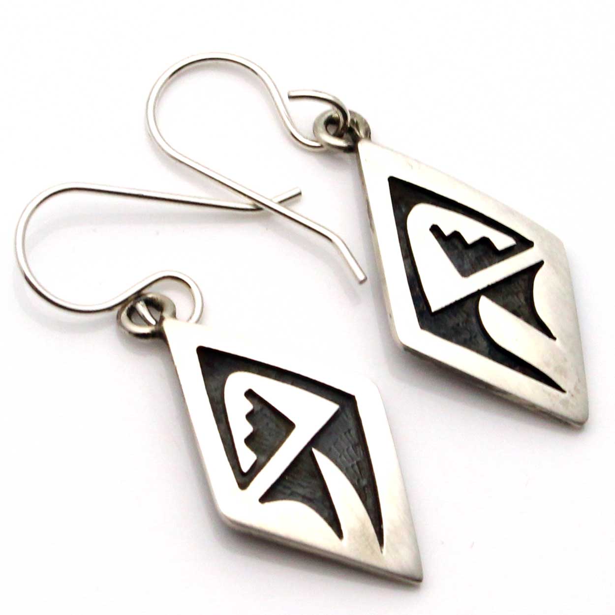 Load image into Gallery viewer, 1 1/4&amp;quot; Hopi Clouds &amp;amp; Rain  Dangle Earrings
