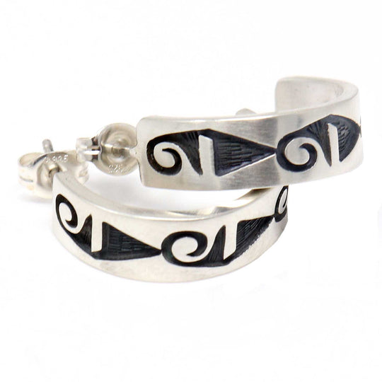 Hopi Waves Rain Hoop Earrings