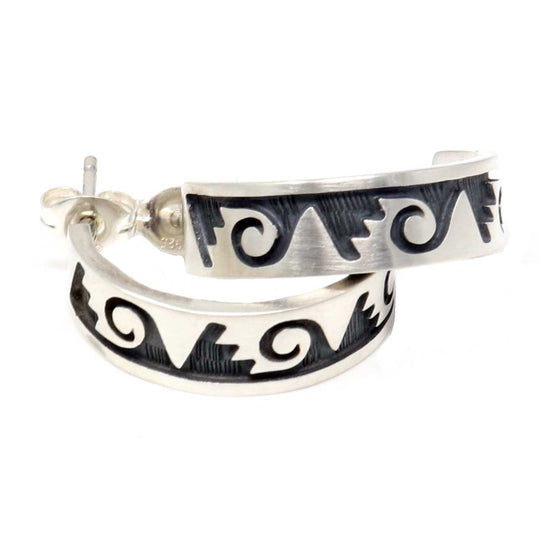 Hopi Waves Rain Hoop Earrings