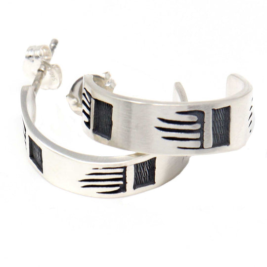 Hopi Bear Paw Hoop Earrings