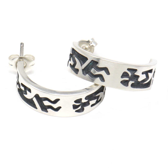 Hopi Kokopelli Hoop Earrings
