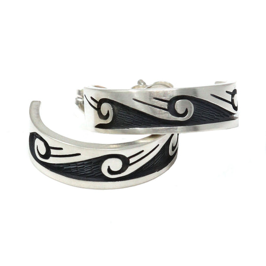 Hopi Waves Rain Hoop Earrings