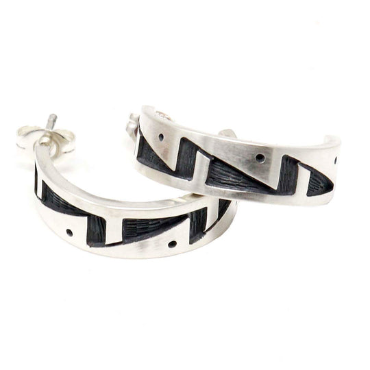 Hopi Clouds & Water Hoop Earrings