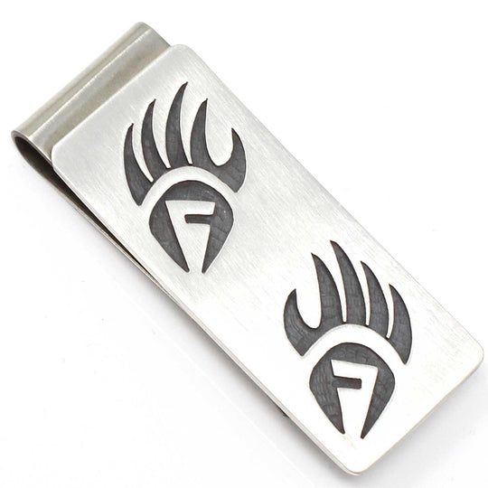Hopi Money Clip - Bear Paws & Prayer Feathers