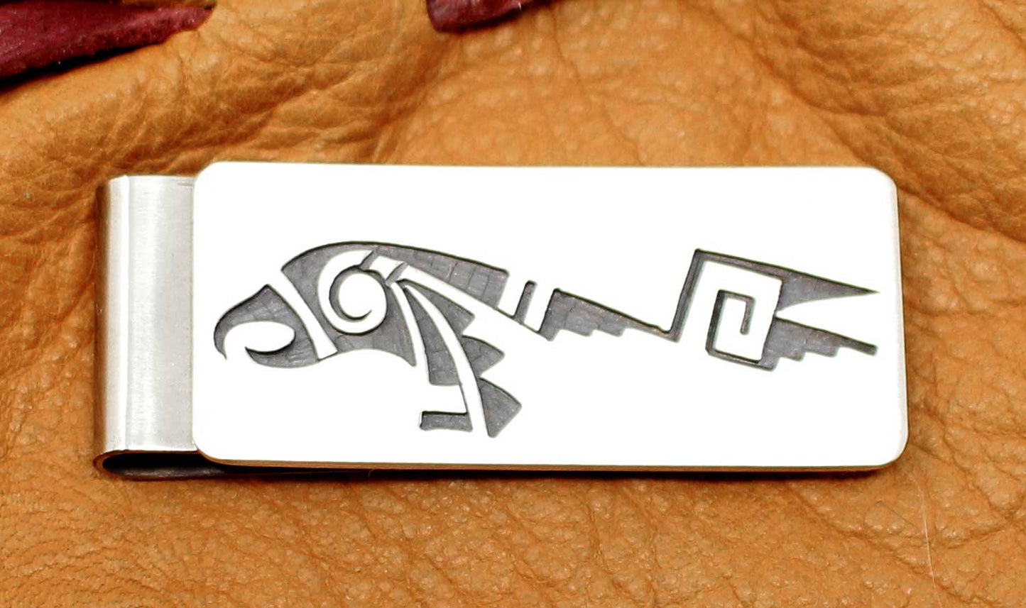 Load image into Gallery viewer, Hopi Eagle Sterling Silver Money Clip
