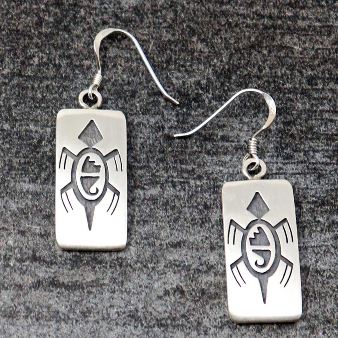 Load image into Gallery viewer, Hopi Sterling Silver Turtle Earrings

