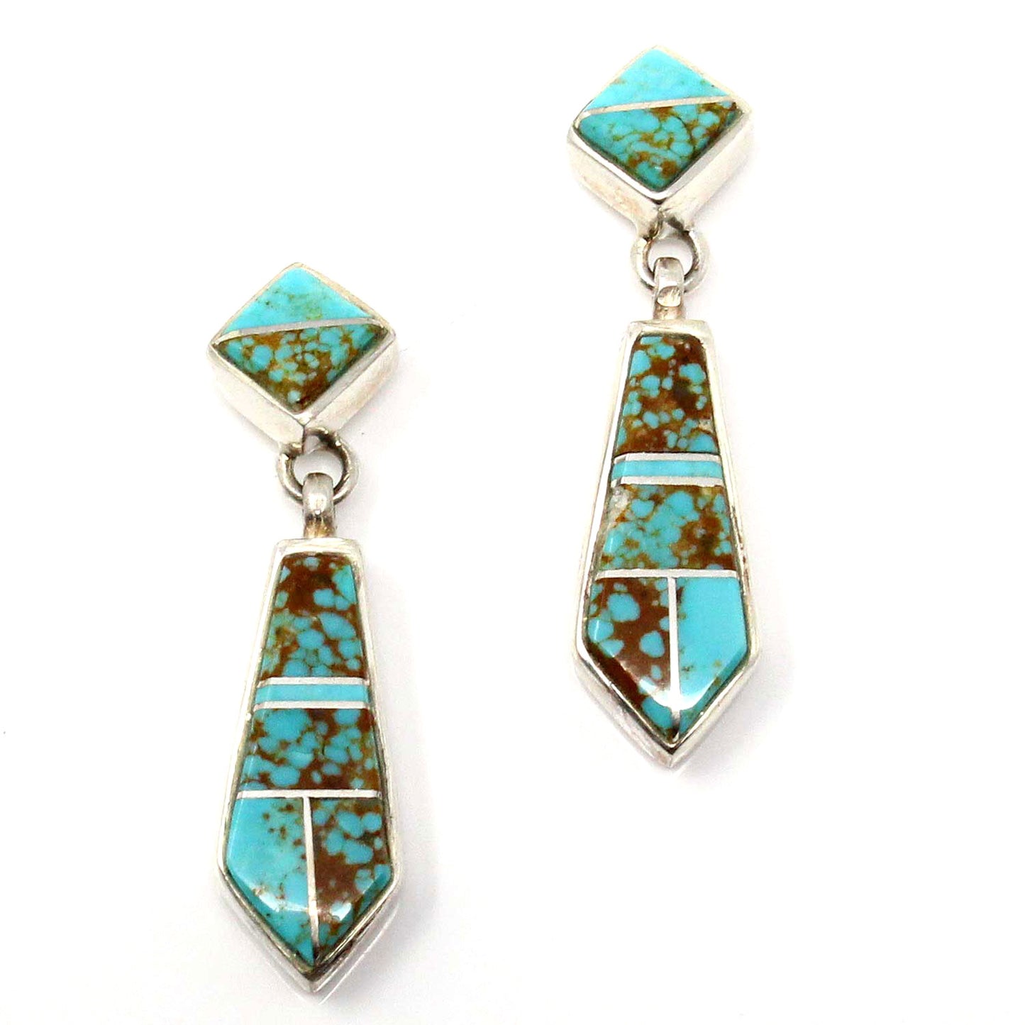 Natural Turquoise Inlay Earrings