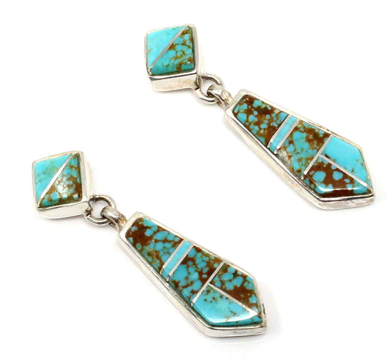 Natural Turquoise Inlay Earrings