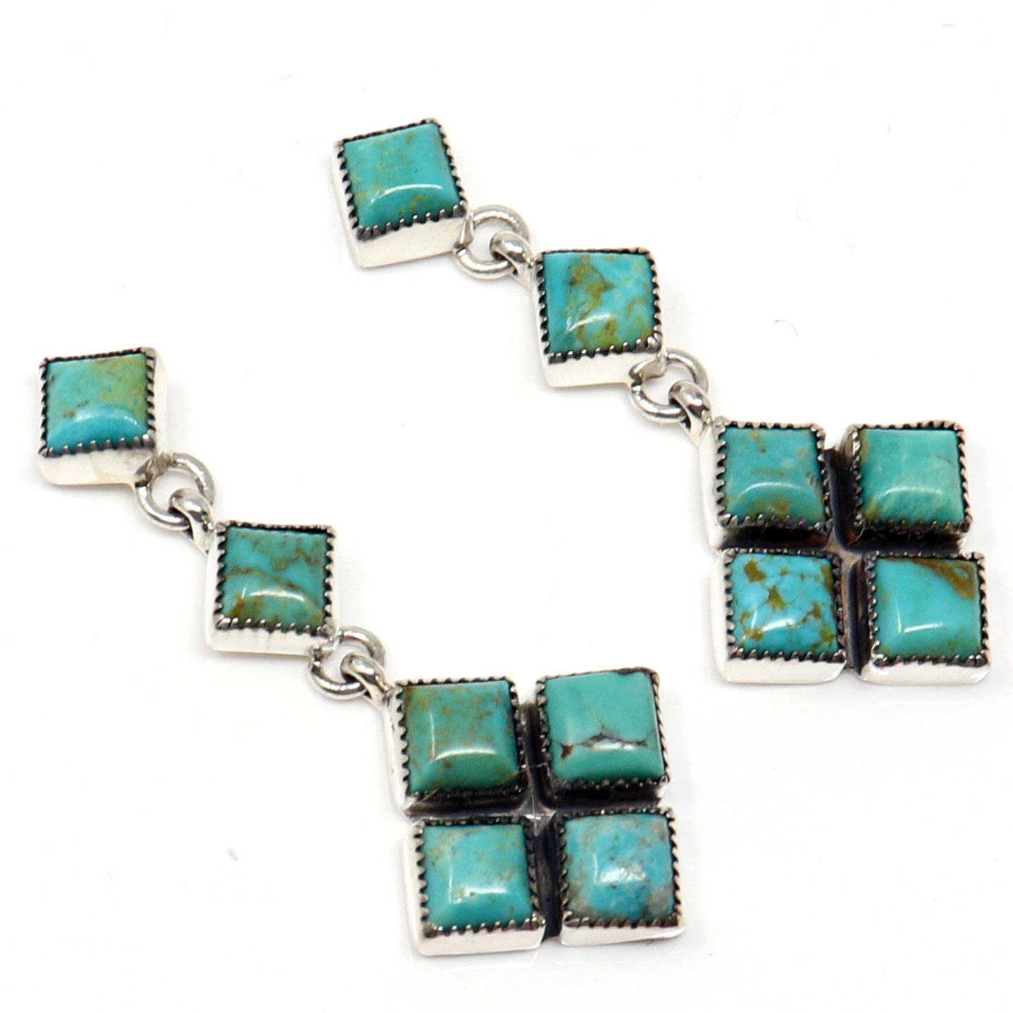 Load image into Gallery viewer, Turquoise Dangle Earrings by Begay
