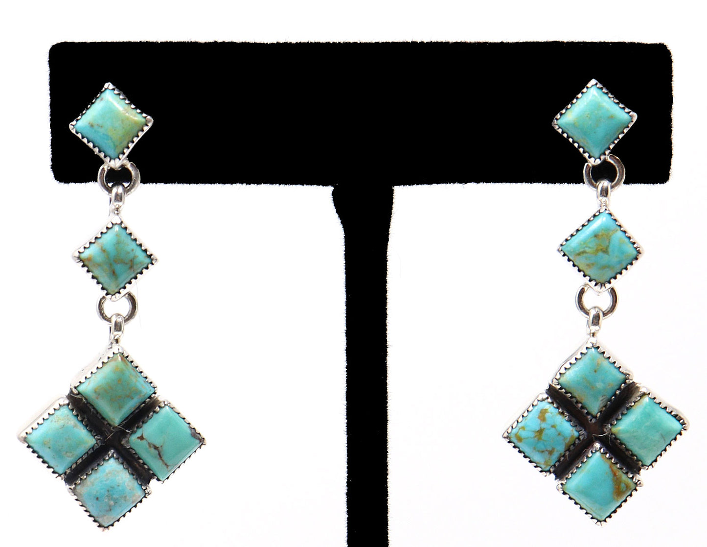 Load image into Gallery viewer, Turquoise Dangle Earrings by Begay
