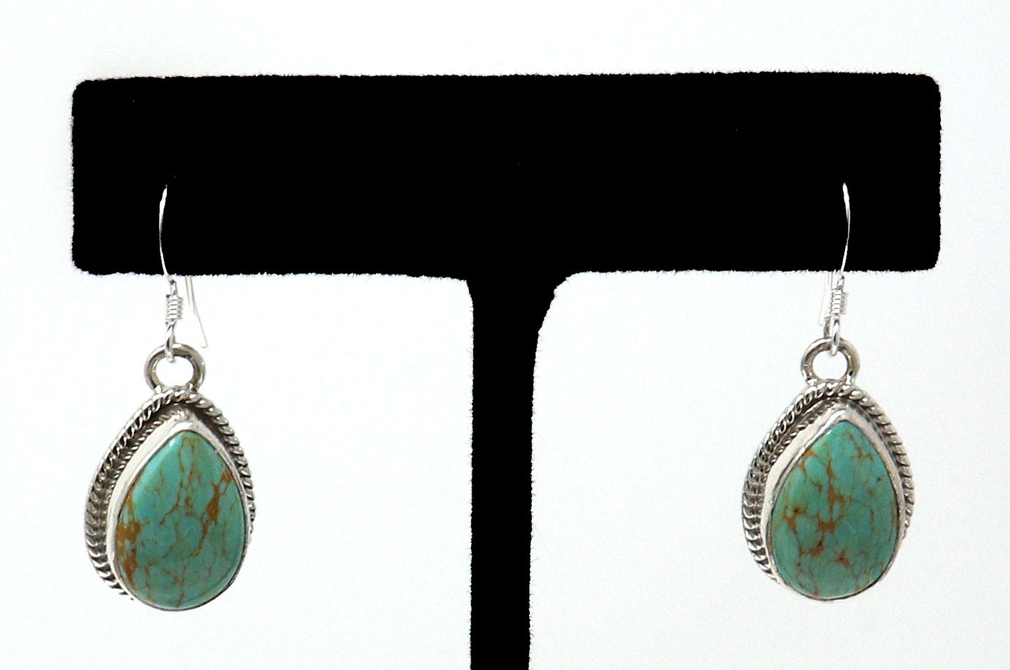 Tear Drop Turquoise Dangle Earrings