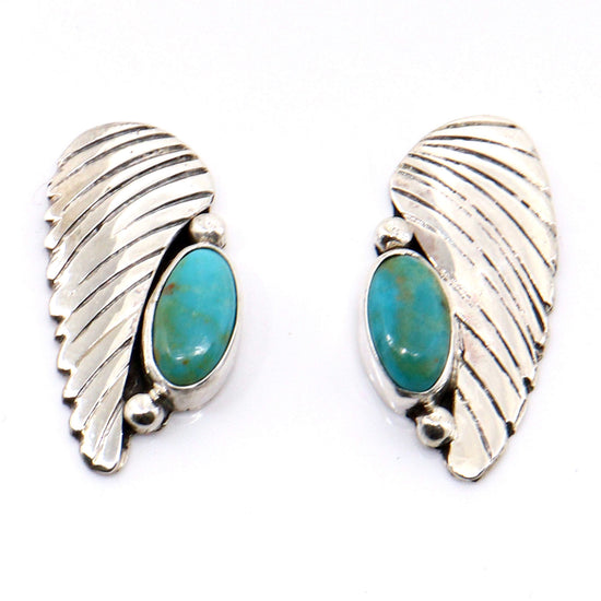 Leaf turquoise earrings | Rebekajewelry