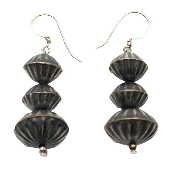 Sterling Silver Fluted Bead Dangles