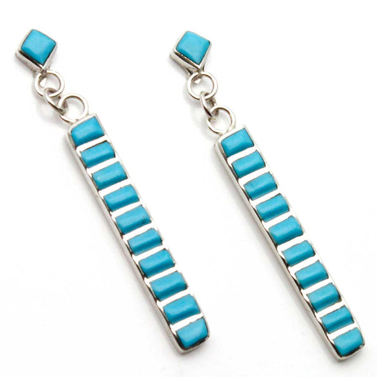 2" Zuni Inlay Row Earrings