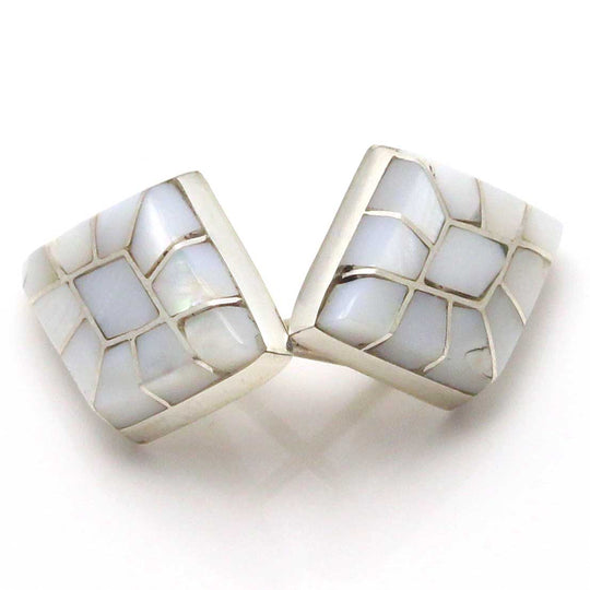 Mother of Pearl Post Earrings by Epaloose