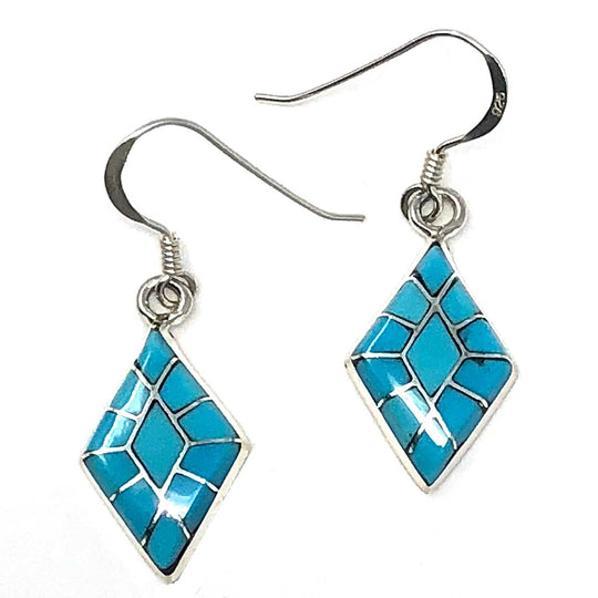 Zuni Turquoise Inlay Earrings by Epaloose