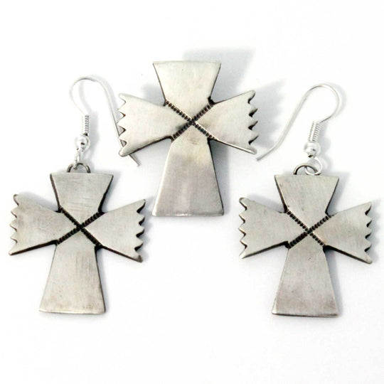 Navajo Cross Earring and Pendant Set
