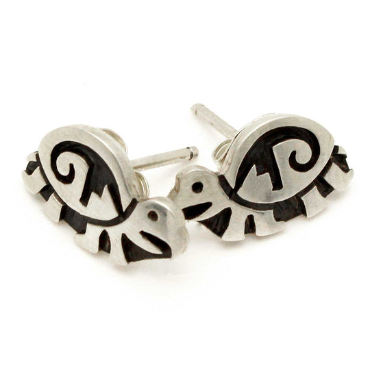 Hopi Silver Turtle Post Earrings