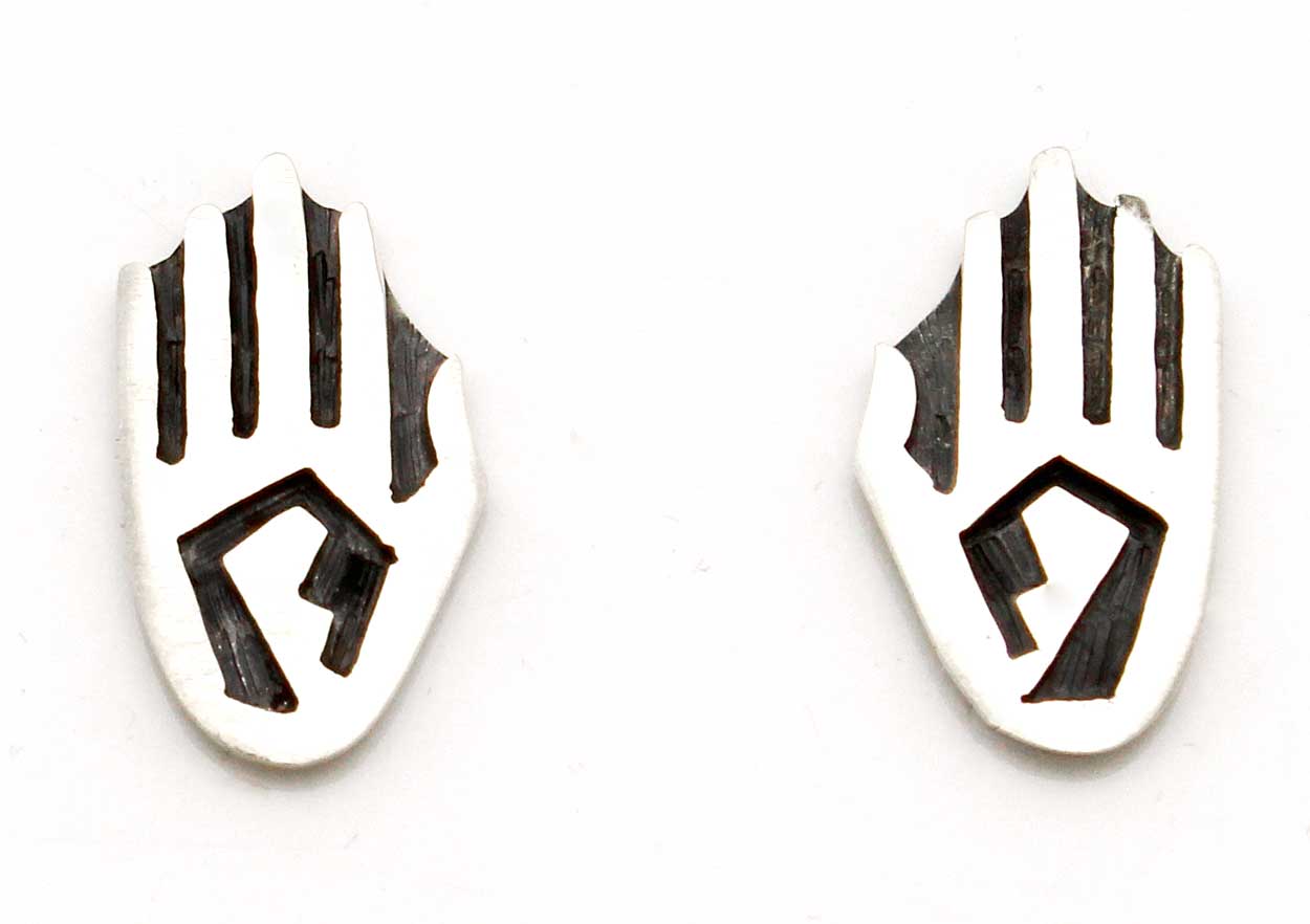 Load image into Gallery viewer, Hopi Healing Hands Post Earrings
