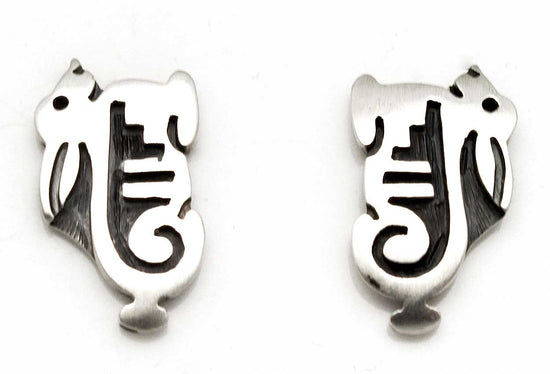 Hopi Silver Rabbit Post Earrings