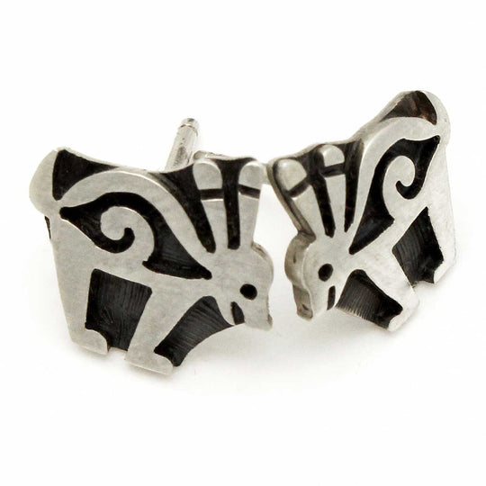 Hopi Silver Hare Post Earrings