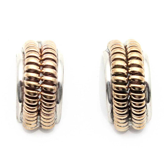 Silver & 12K Gold Fill Hoop Earrings